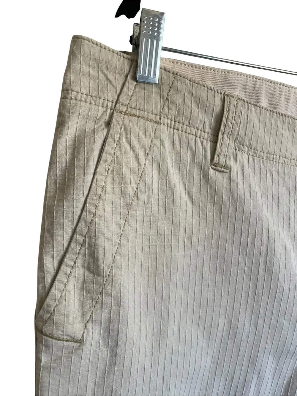 Tommy Bahama Ripstop Light Cargo Shorts Light Gray 10” Inseam